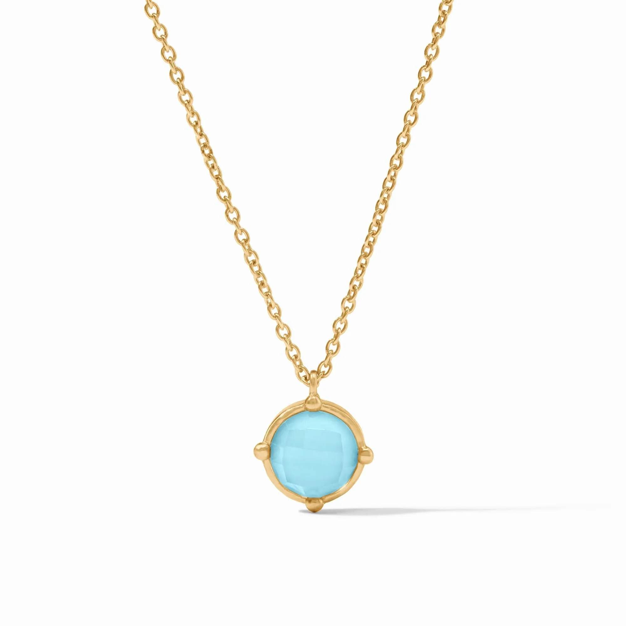 Honeybee Solitaire Necklace - Capri Blue