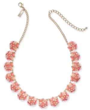 Inc Gold-Tone Pave Flower Strand Necklace, 17   3 Extender