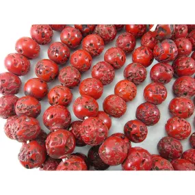 Indian "Coral Glass" Trade Bead Necklace