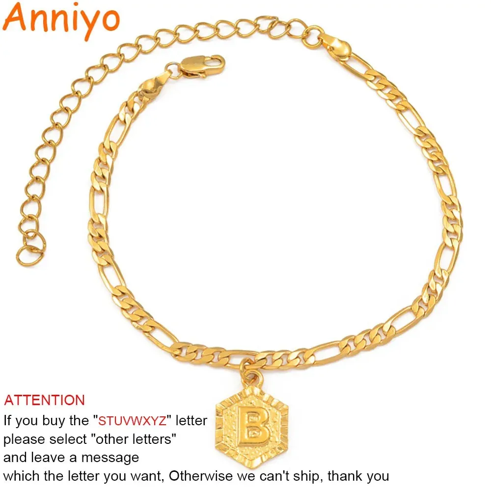 Initial Letter Anklet for Women