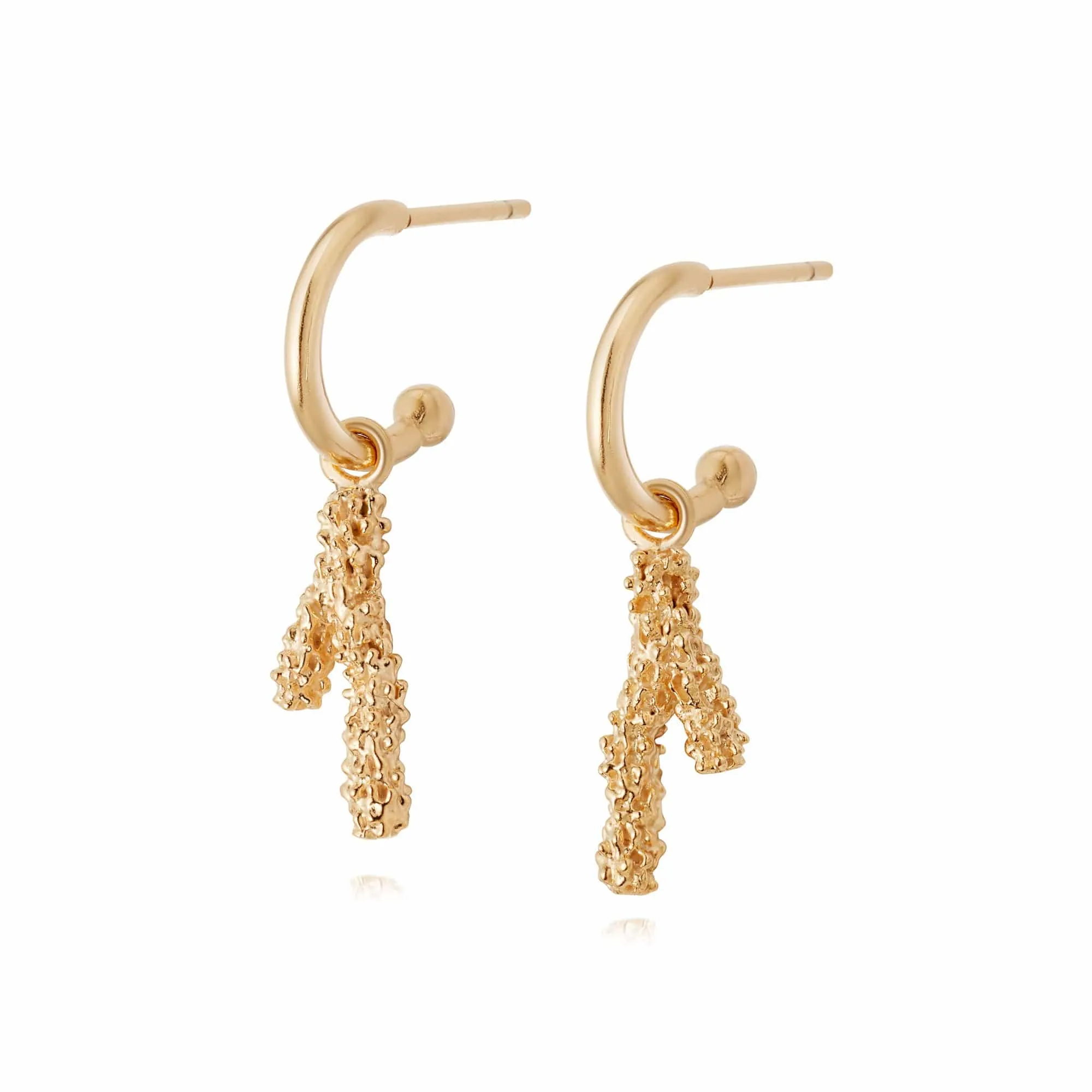 Isla Coral Drop Earrings 18Ct Gold Plate