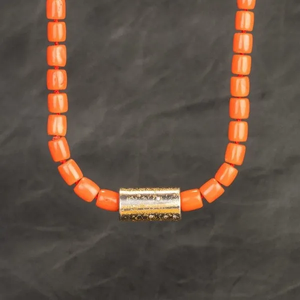 Italian Coral Bead Necklace