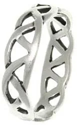 Jewelry Trends Sterling Silver Celtic Knot Design Adjustable Toe Ring