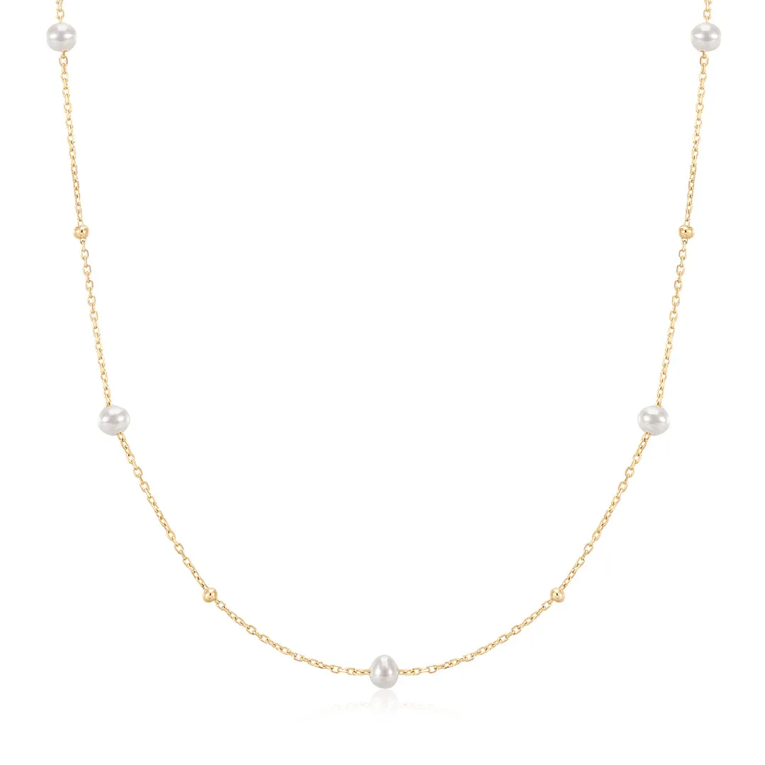 JULIANA | Pearl and Gold Beaded Necklace