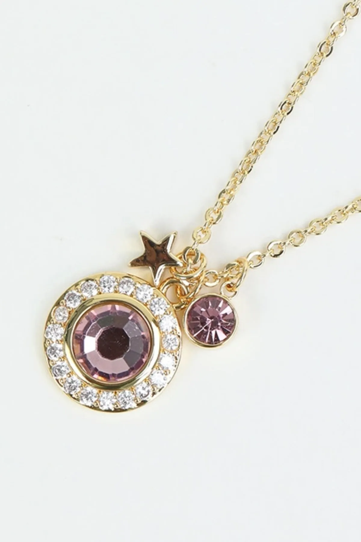 June Birthstone Charm Necklace