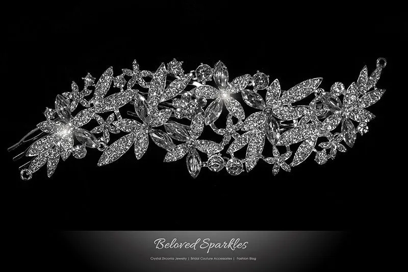 Karla Floral Garden Hair Comb | Crystal