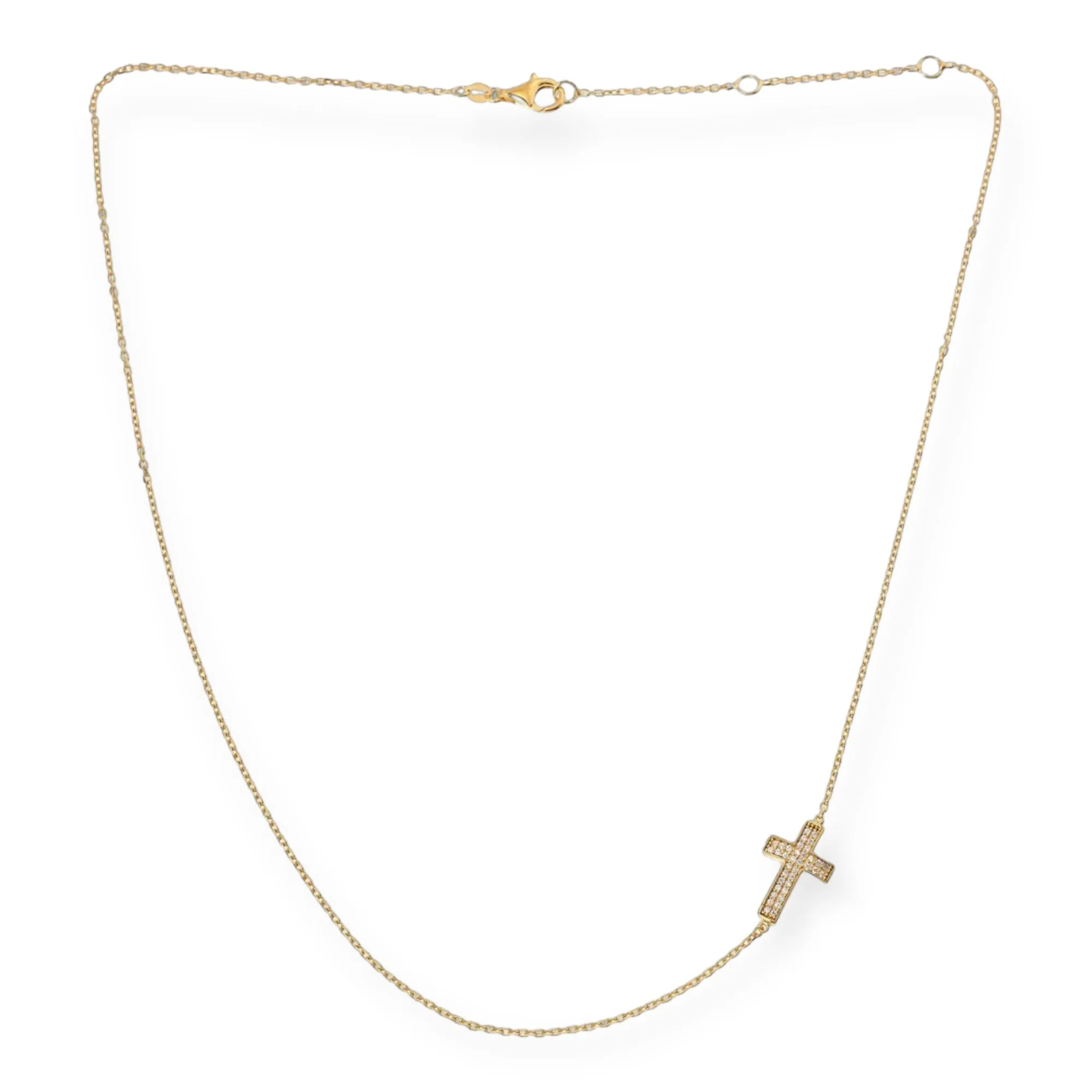 Katharine McPhee Inspirational Cross Chain Necklace - Sterling Silver