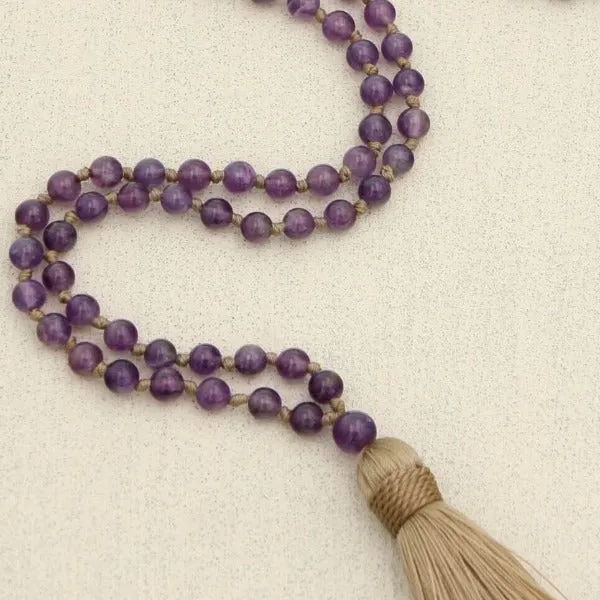 Knotted Gemstone Mala