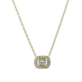 L'Amour Crisscut Diamond Halo Pendant