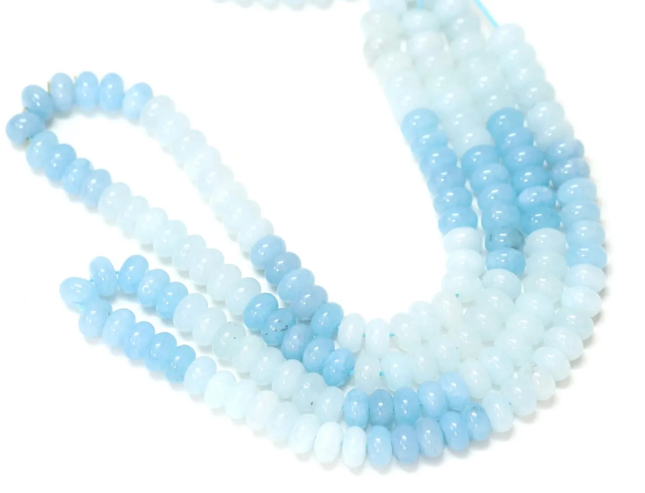 Light Blue/Aqua Gemstone Necklace 15”