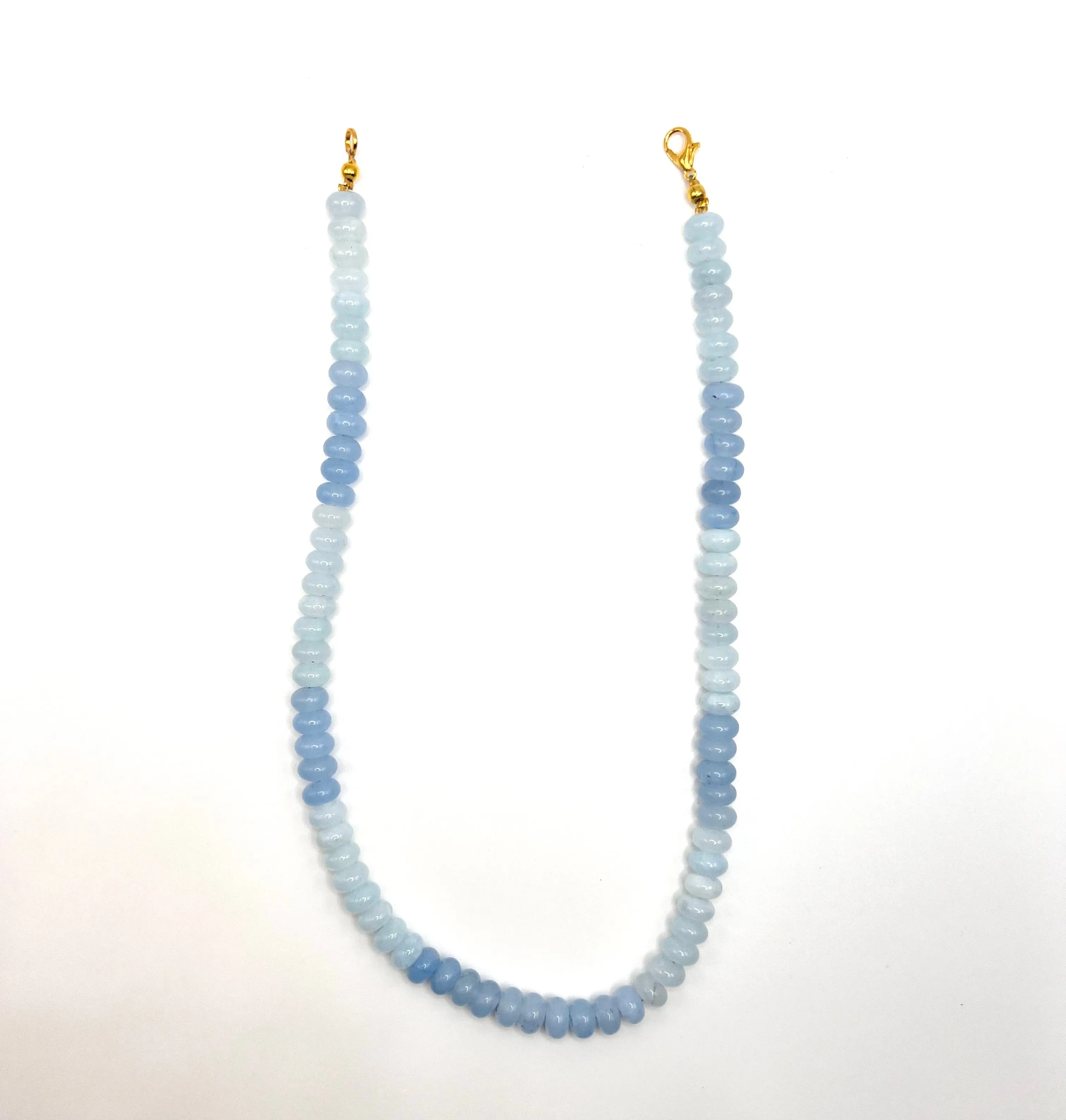 Light Blue/Aqua Gemstone Necklace 15”