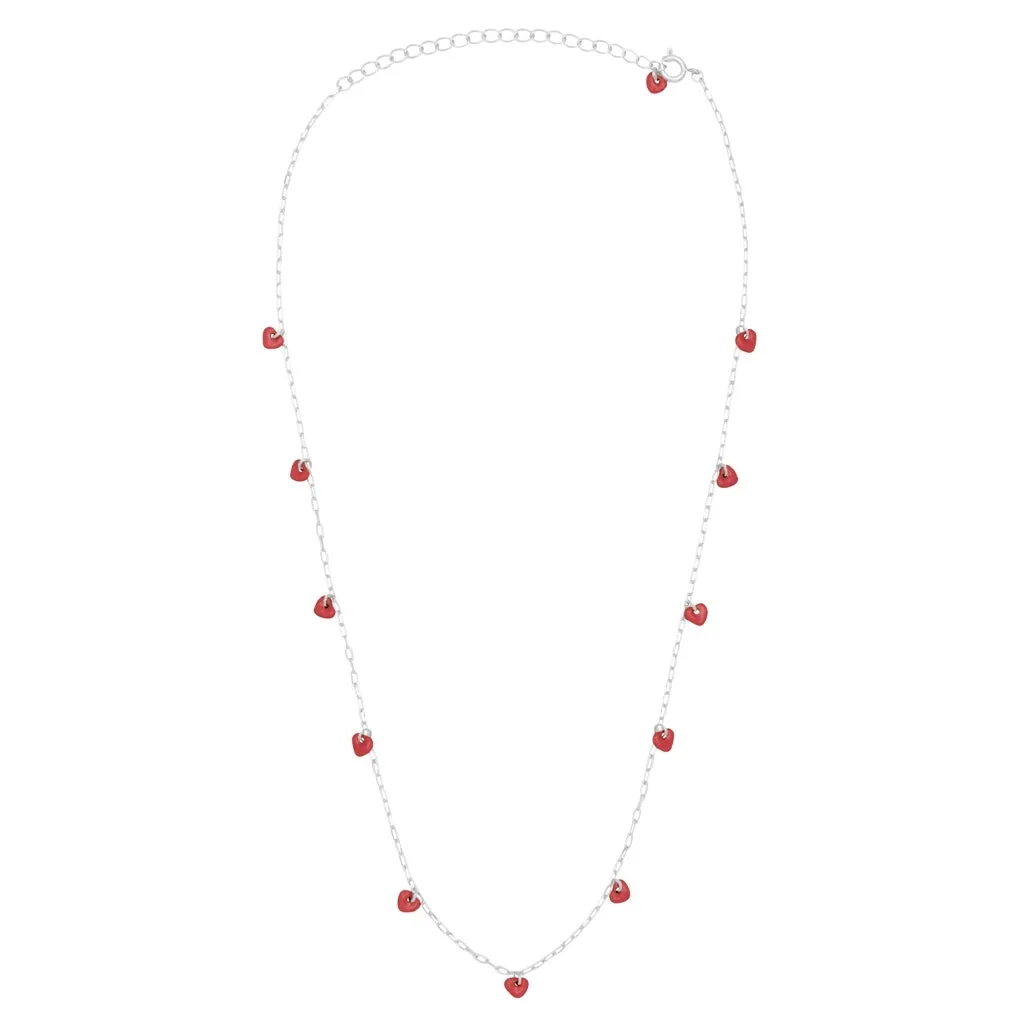 Love U Necklace silver plated - Passion Red