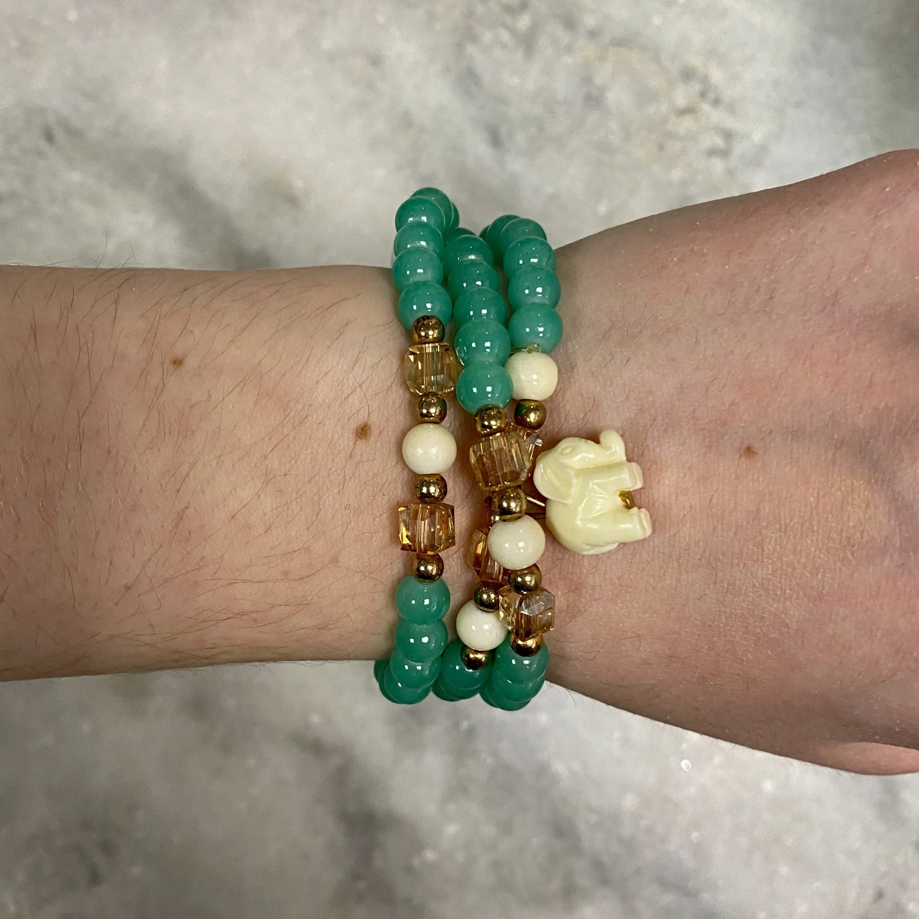 Lucky Elephant Wrap Bracelet (more colors avail.)