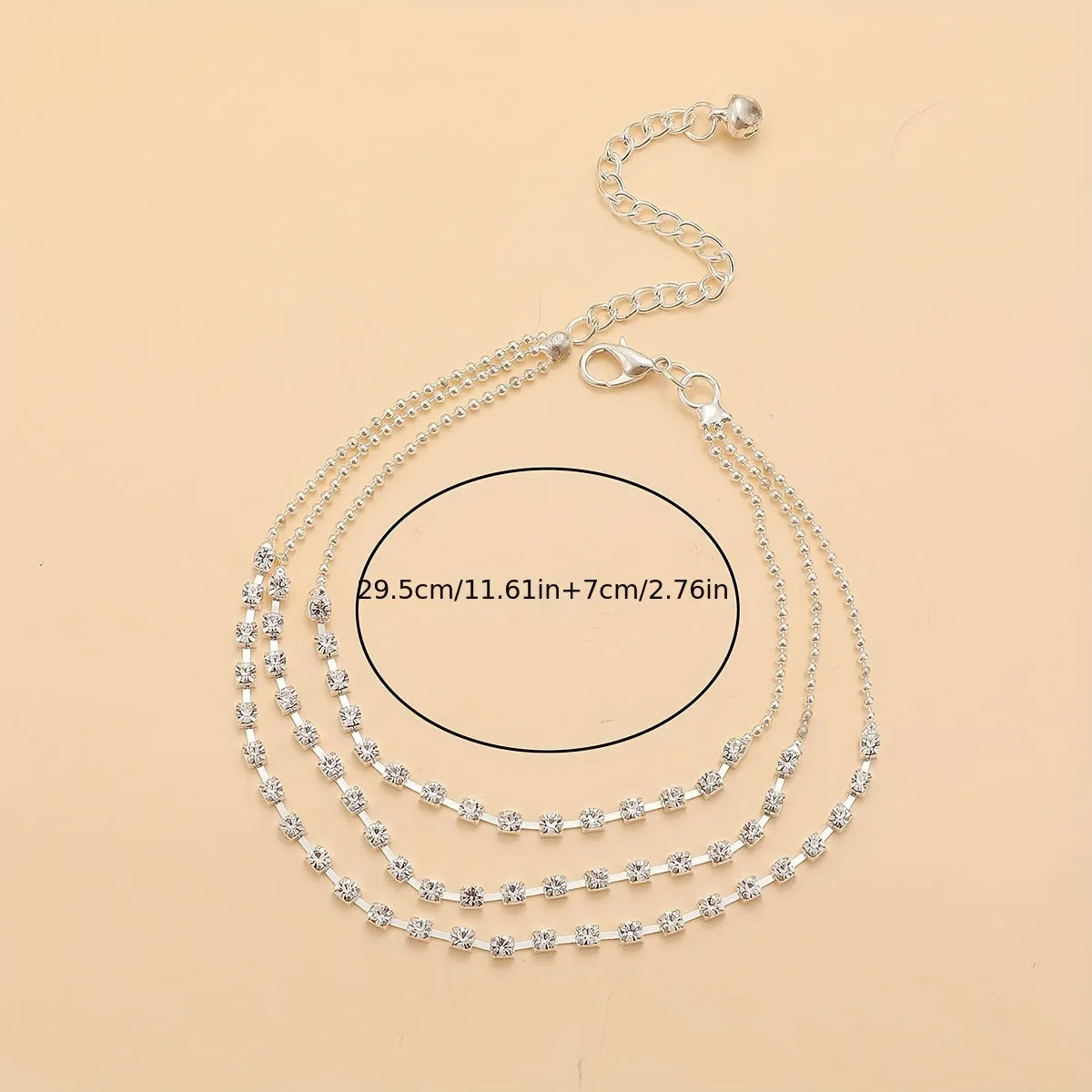 Luxury Three Layer Chain Anklet Set for Women