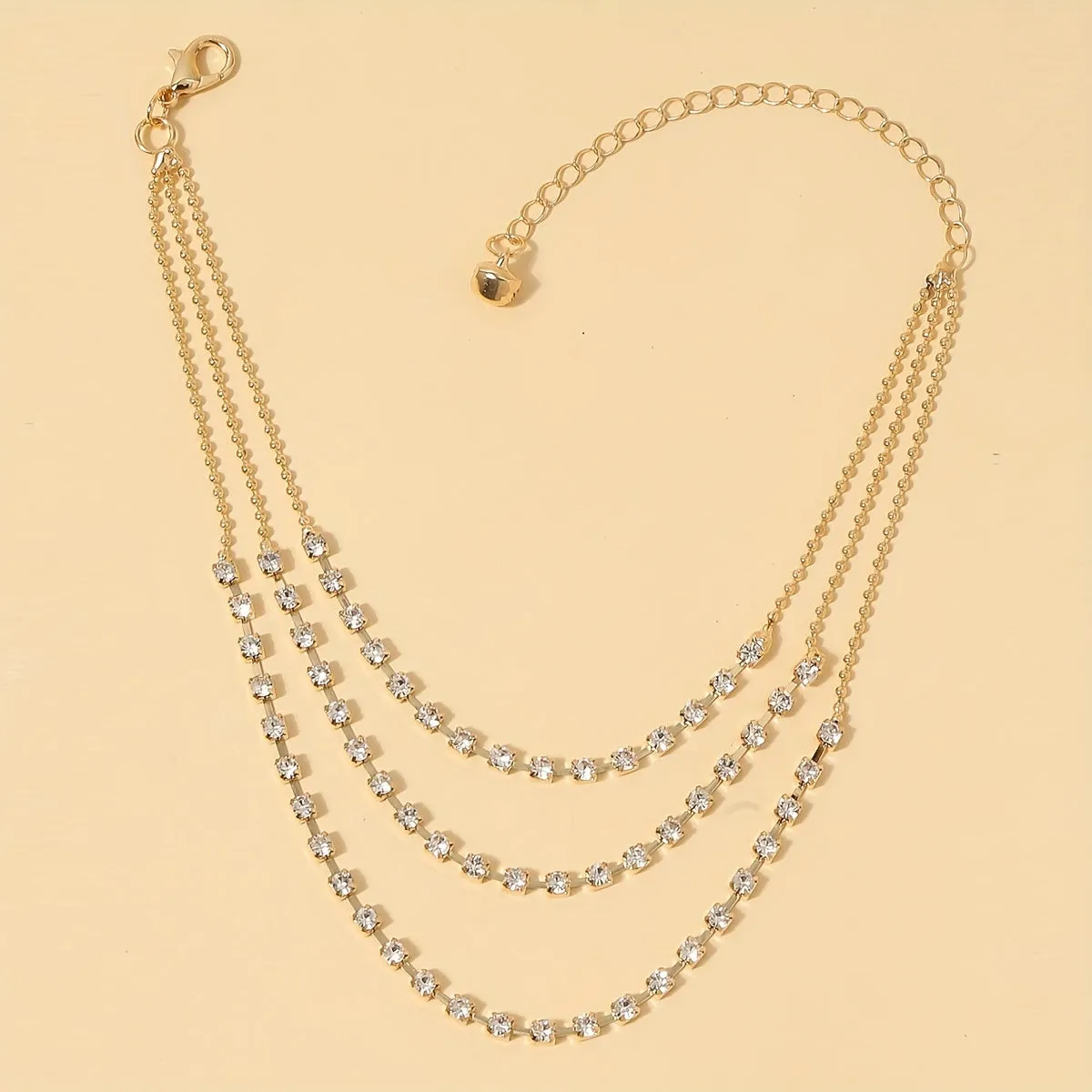 Luxury Three Layer Chain Anklet Set for Women