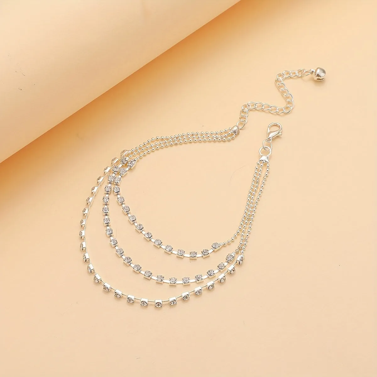 Luxury Three Layer Chain Anklet Set for Women