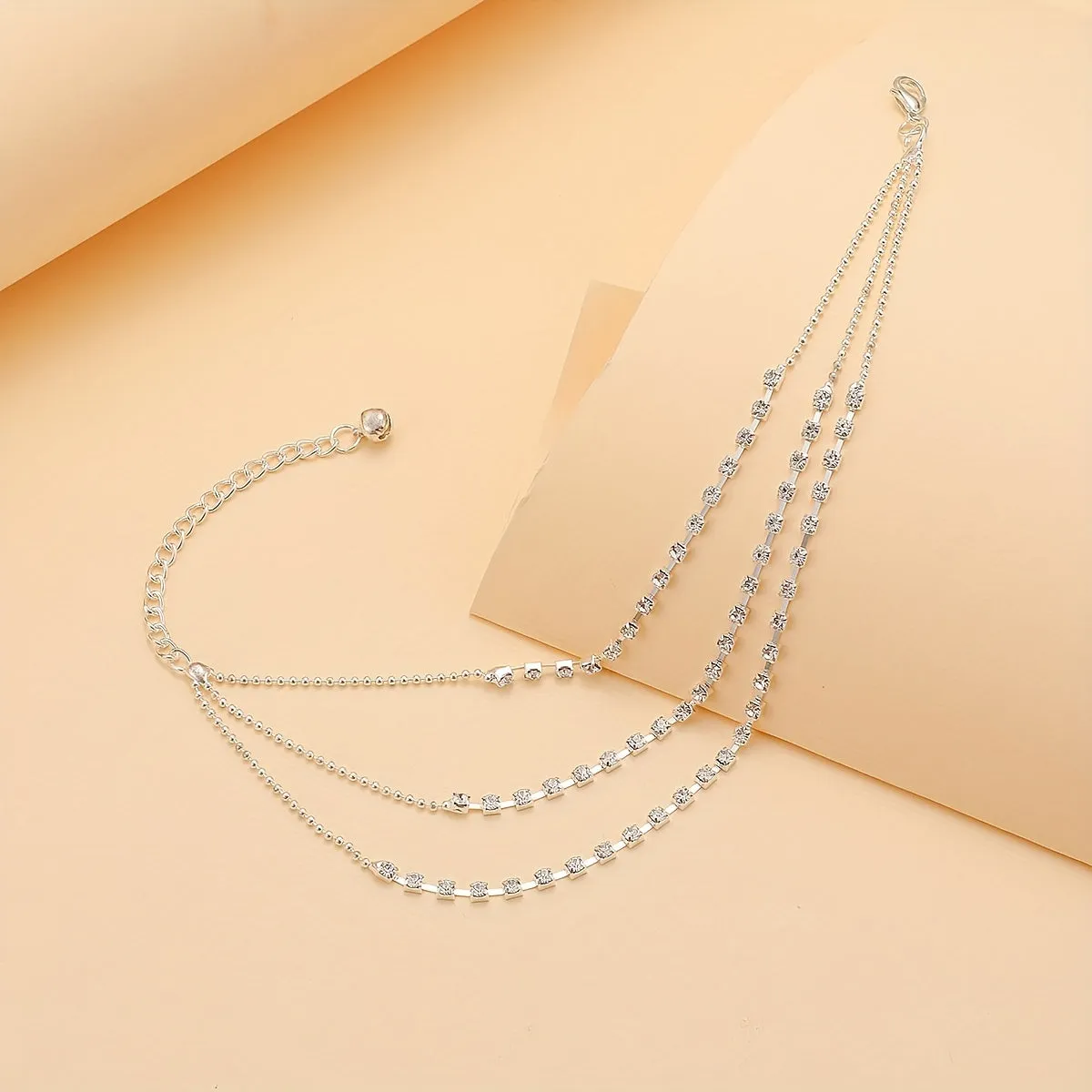 Luxury Three Layer Chain Anklet Set for Women