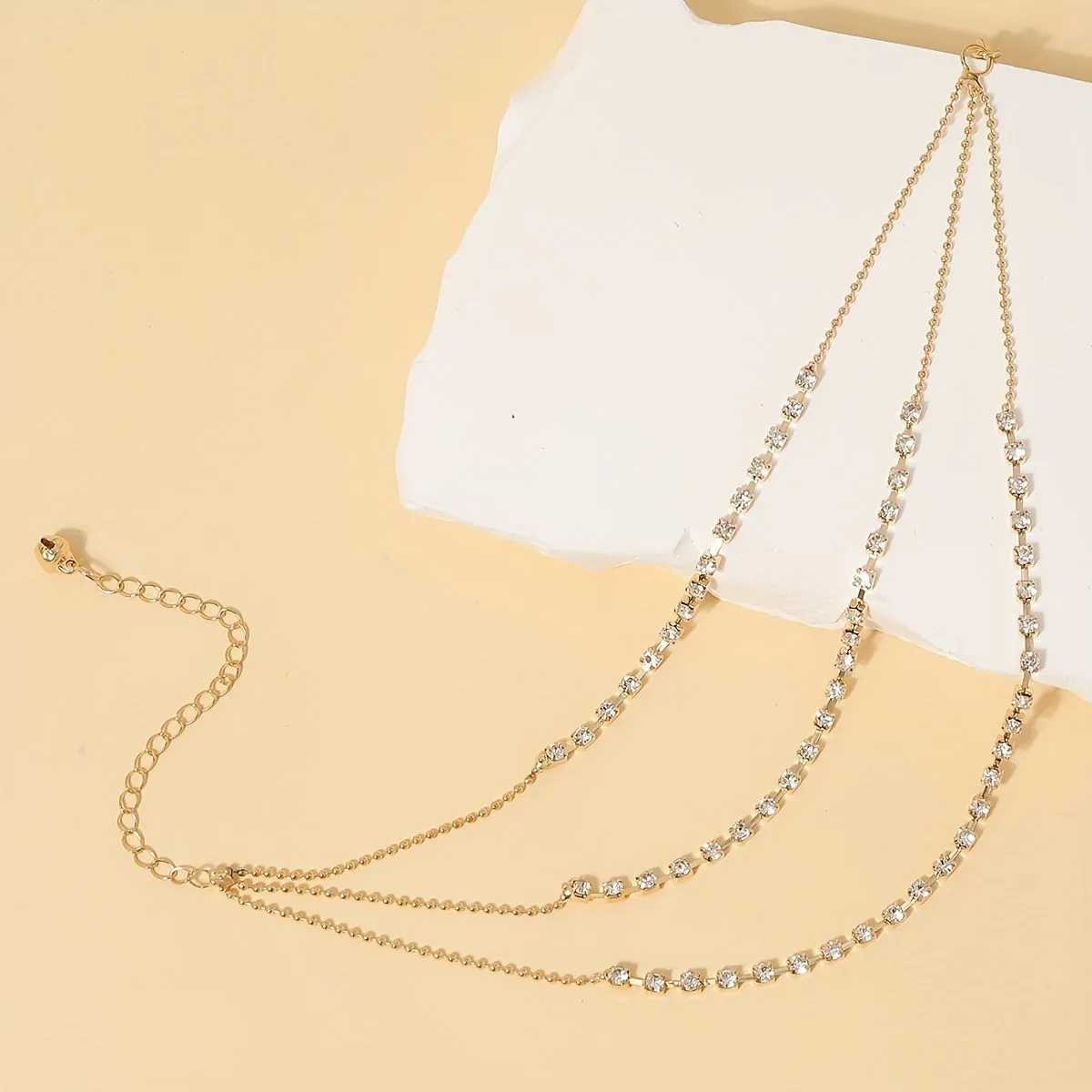 Luxury Three Layer Chain Anklet Set for Women