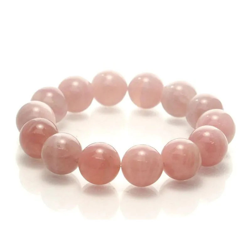 Madagascar Rose Quartz Stretch Bracelet 15mm