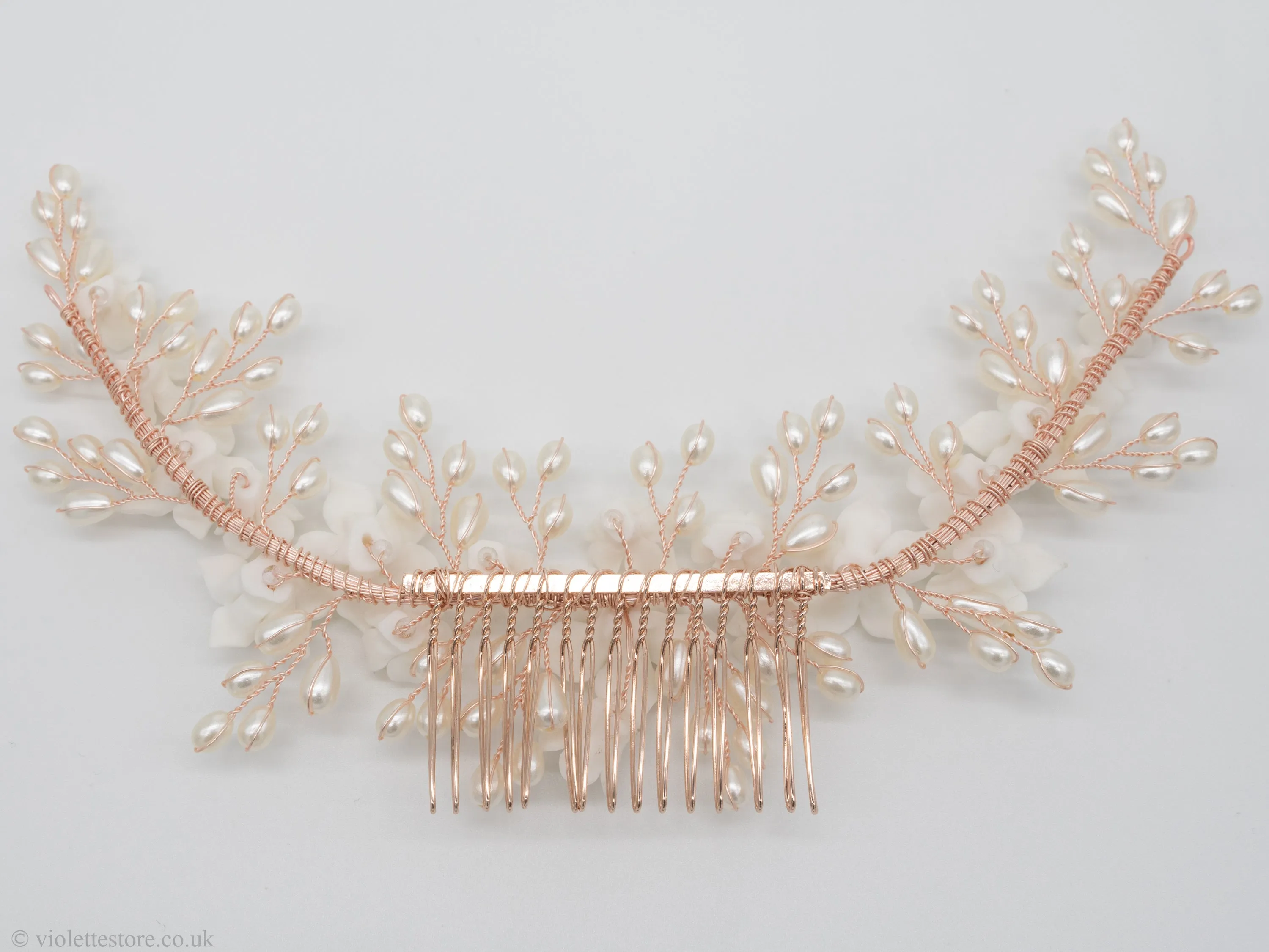 Madelyn Rose Gold Bridal Hair Accessories