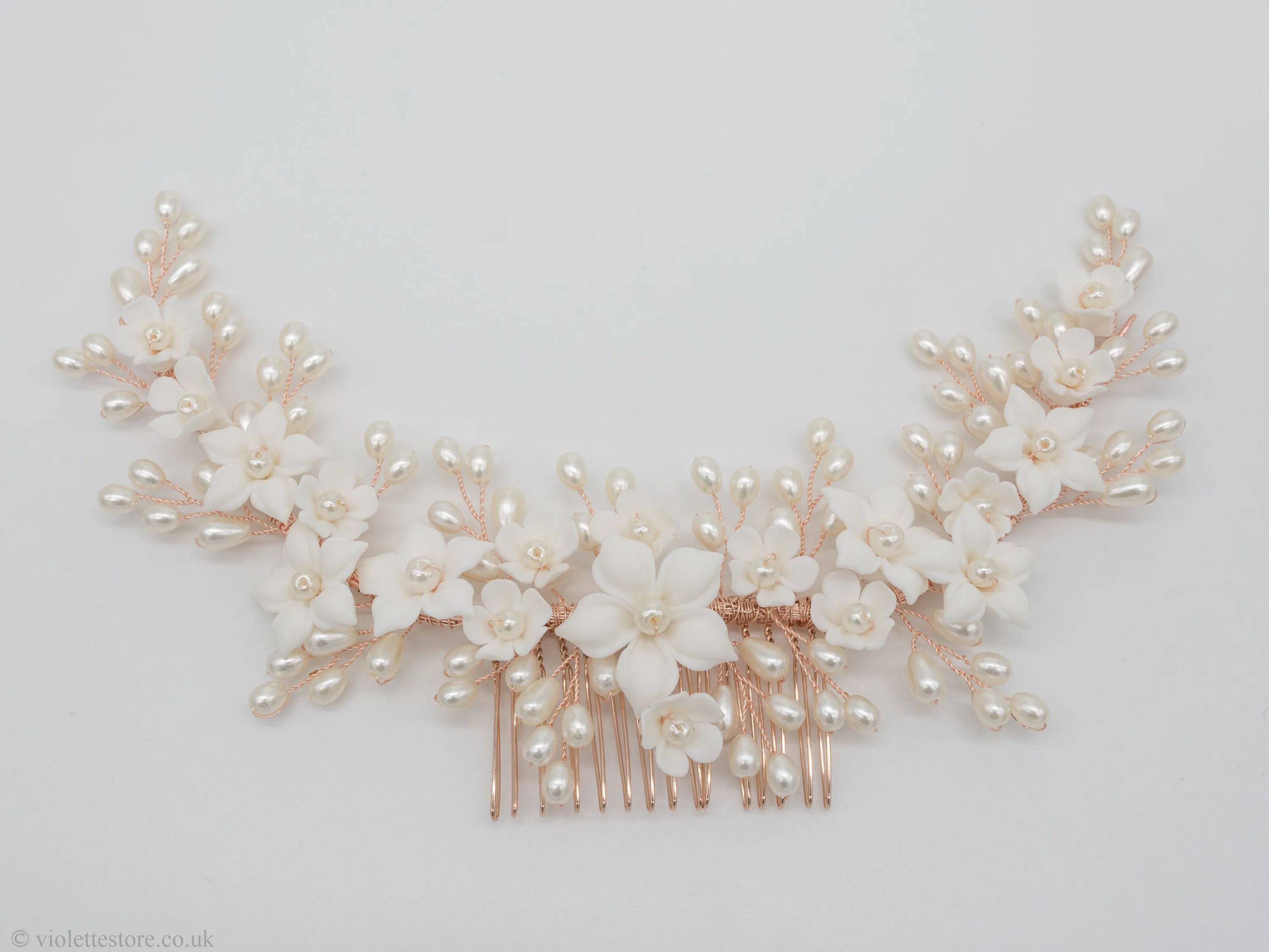 Madelyn Rose Gold Bridal Hair Accessories