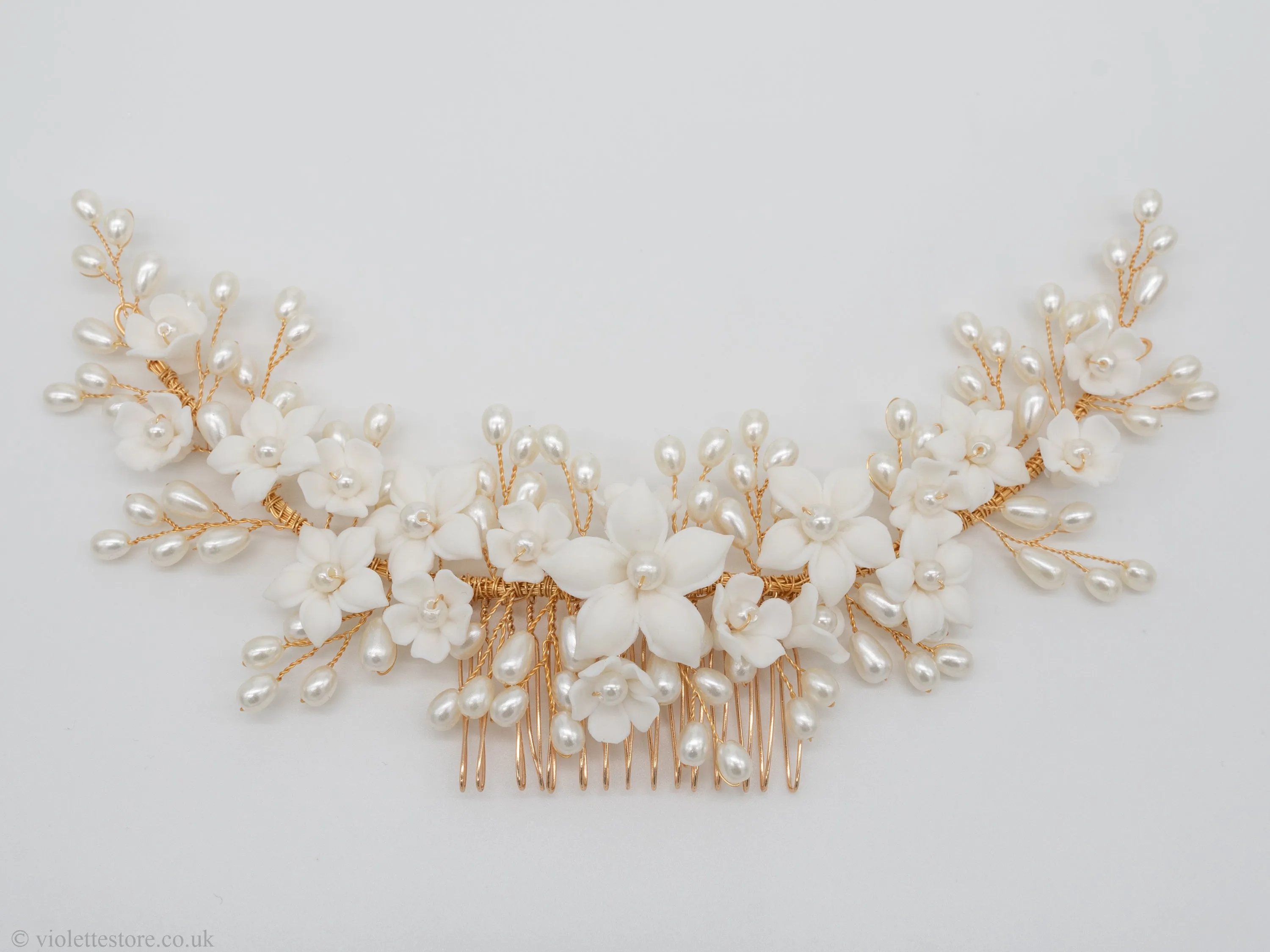 Madelyn Rose Gold Bridal Hair Accessories