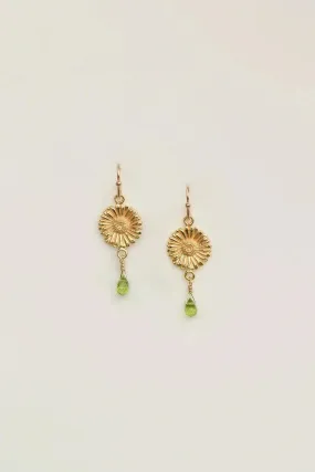 Margarita Earrings  Peridot/ Gold