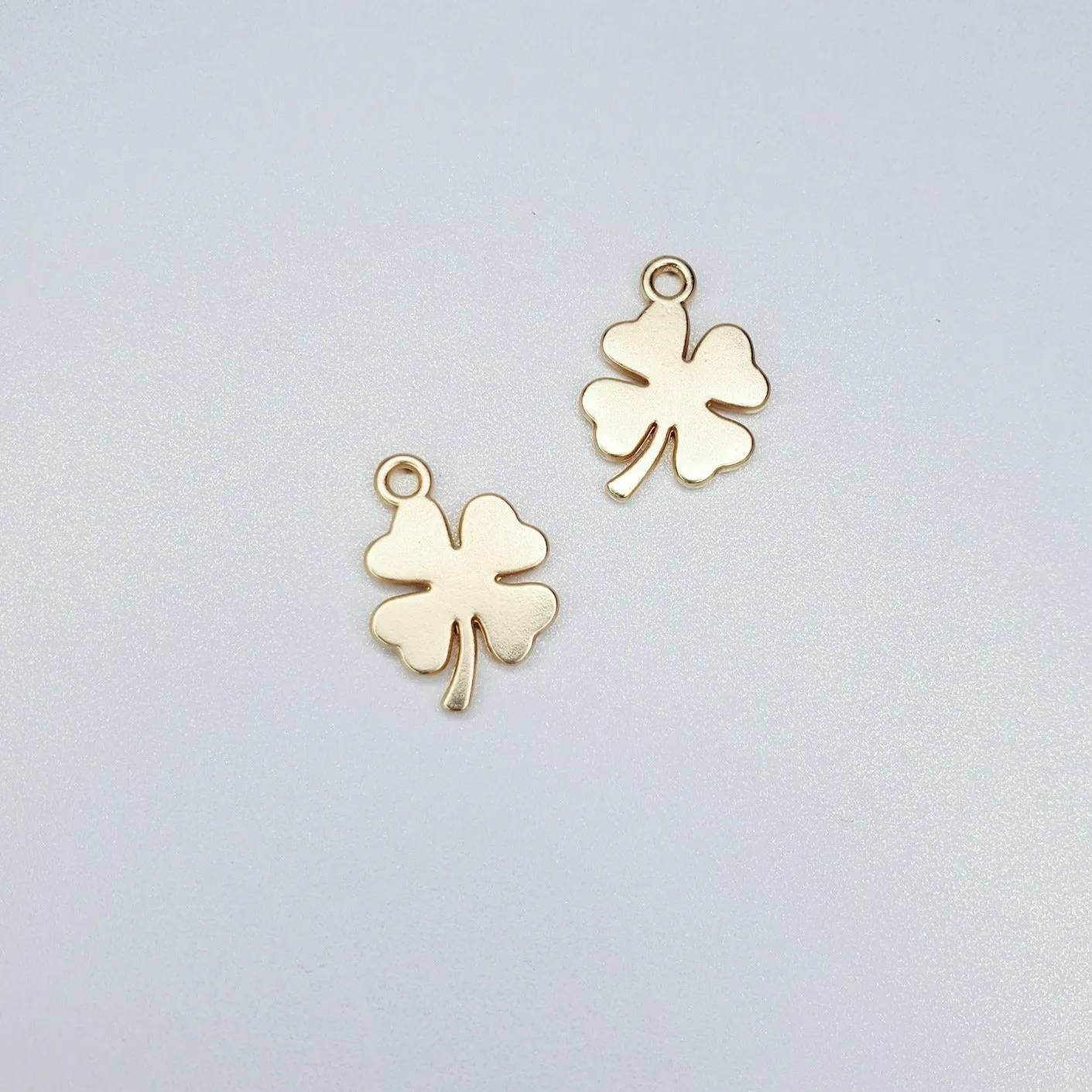 Matte Gold Four Leaf Clover Lucky Charm