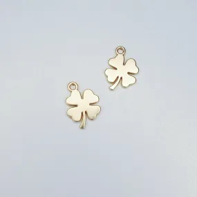 Matte Gold Four Leaf Clover Lucky Charm