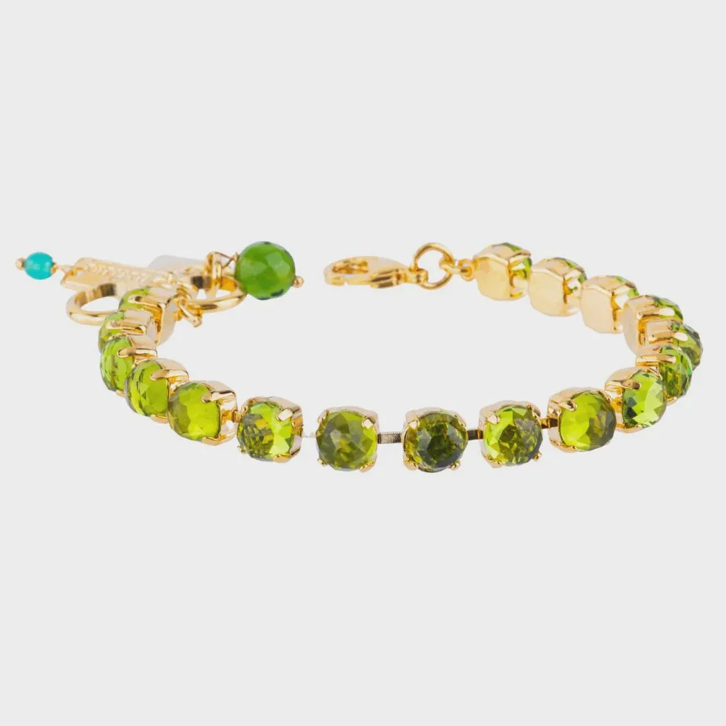 Medium Classic Crystal Bracelet in "Peridot Quartz"