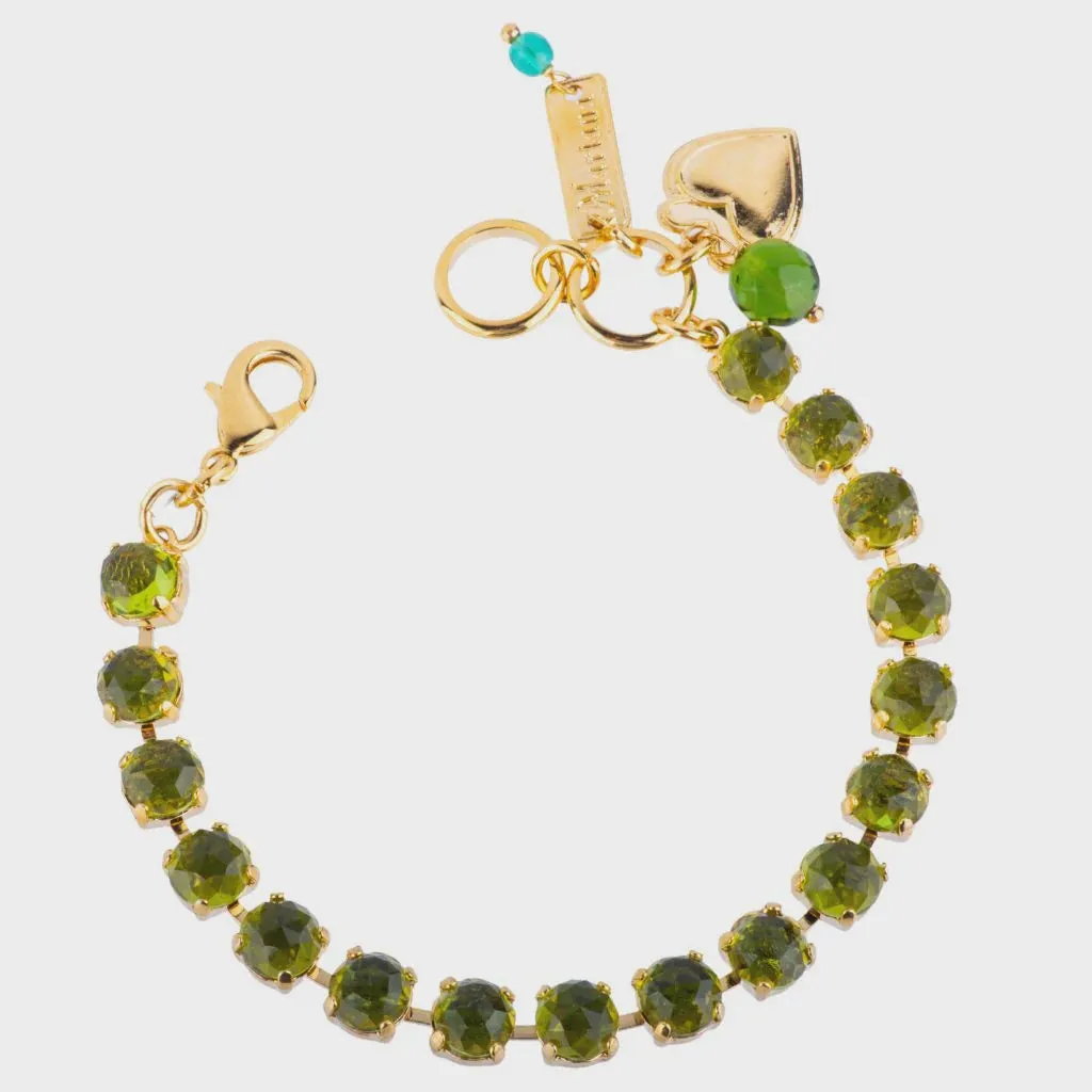 Medium Classic Crystal Bracelet in "Peridot Quartz"