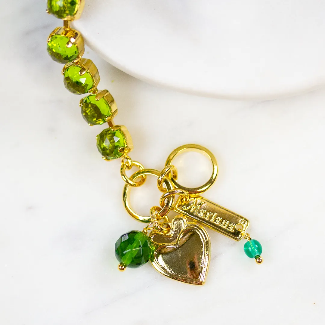 Medium Classic Crystal Bracelet in "Peridot Quartz"