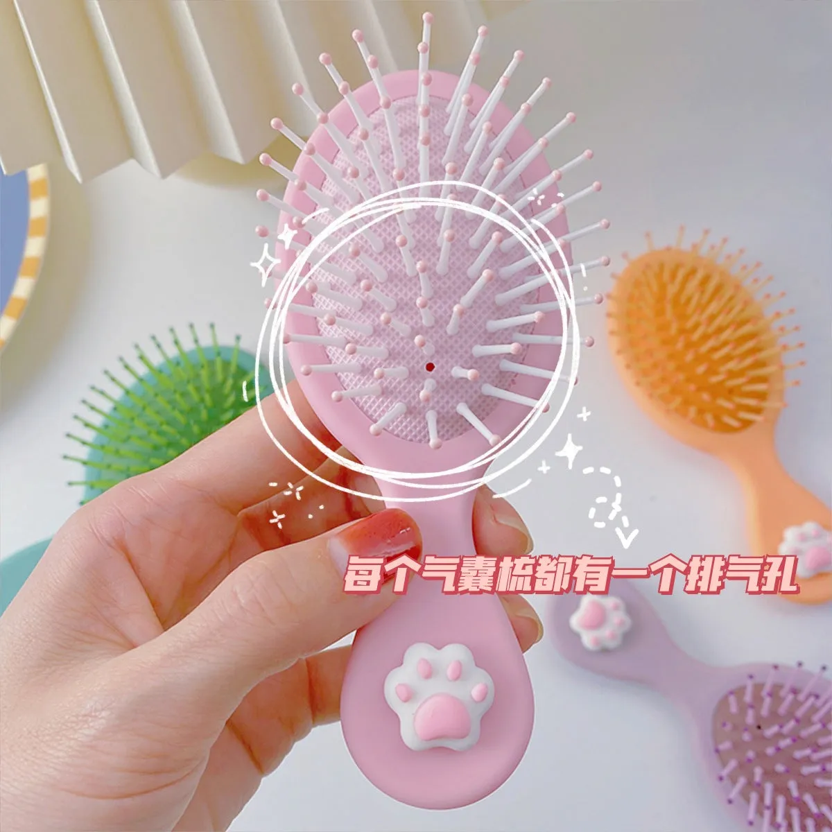 Mini Comb Head Massage Anti Static Hair Brush Wet Dry Portable Children Girl Hair Brush Hair Styling Comb