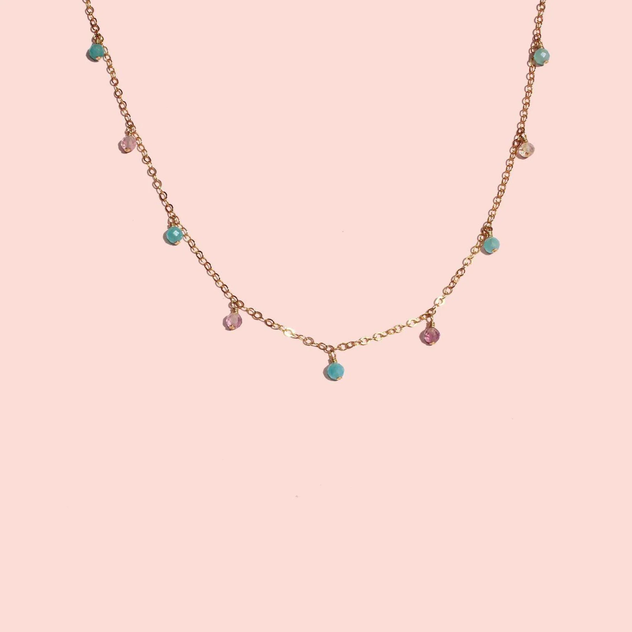 MiniDot Necklace: Pastel Color