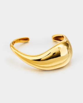 Minimalist Deconstructed Teardrop Bracelet Golden