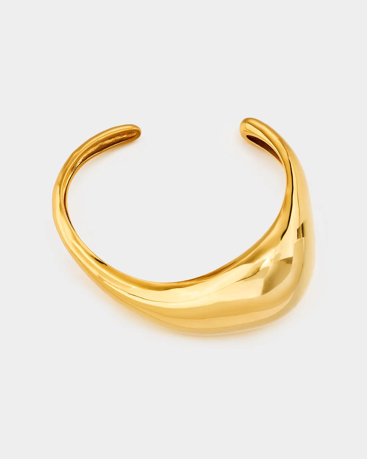 Minimalist Deconstructed Teardrop Bracelet Golden