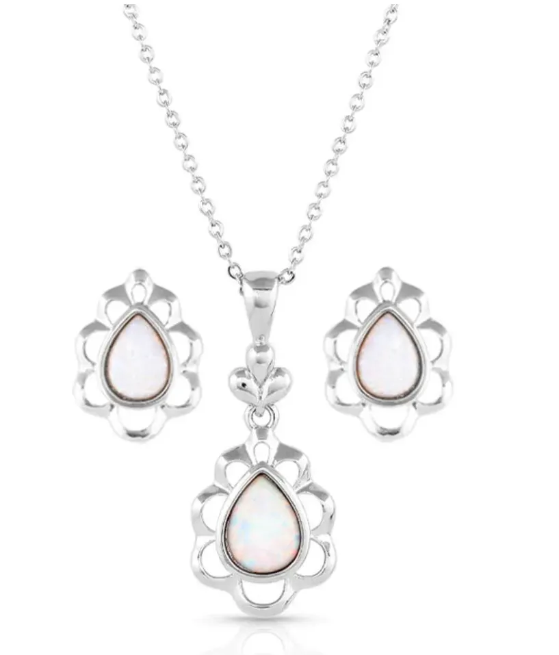 Montana Silversmith Mystic Snowdrop Opal Jewelry Set Style JS5349