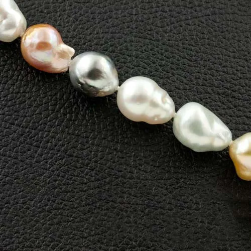 Multi-color Baroque Pearl Necklace