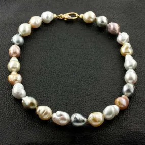 Multi-color Baroque Pearl Necklace