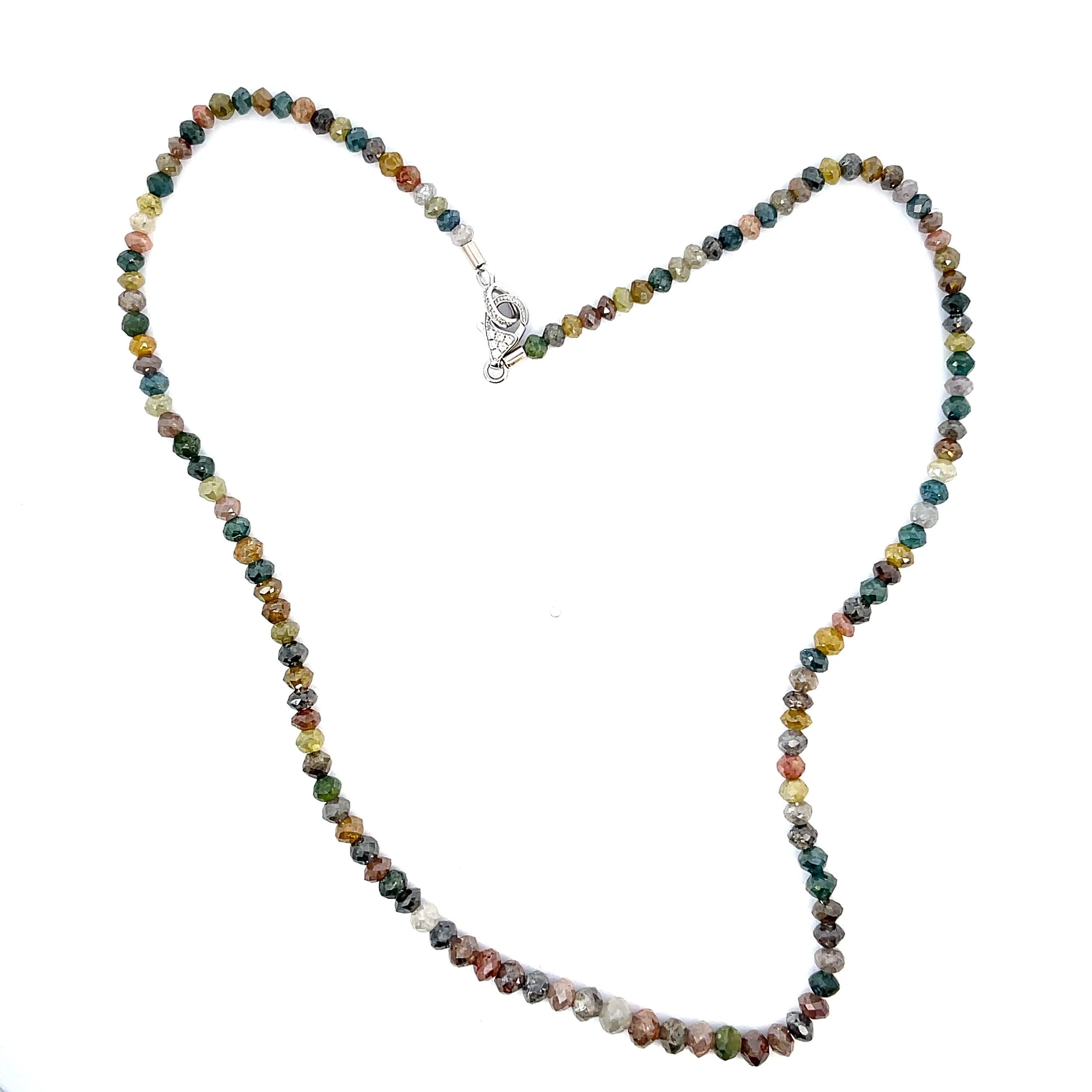 Multicolored Diamond Strand with 18k White Gold Clasp