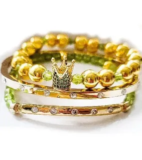 My " Peridot" Crown Bracelet Set