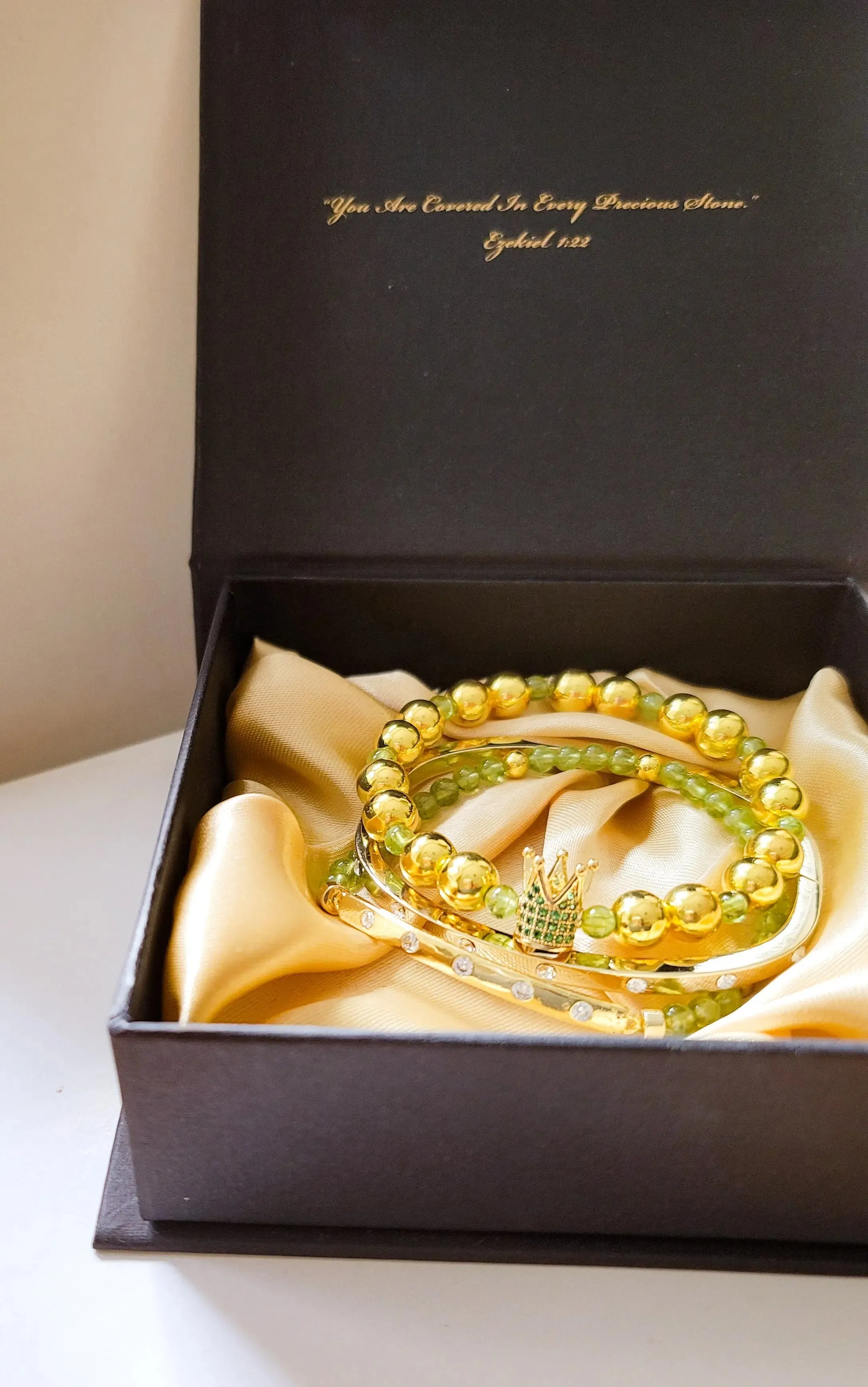 My " Peridot" Crown Bracelet Set