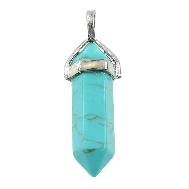 Natural Stone Pendants Point Pendants Charms pendants Quartz Opal Stone Chakra Pendant Jewelry Making Assorted Necklace