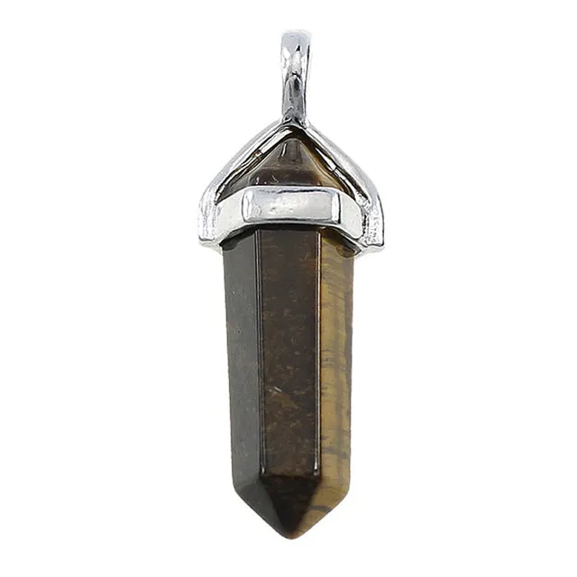 Natural Stone Pendants Point Pendants Charms pendants Quartz Opal Stone Chakra Pendant Jewelry Making Assorted Necklace