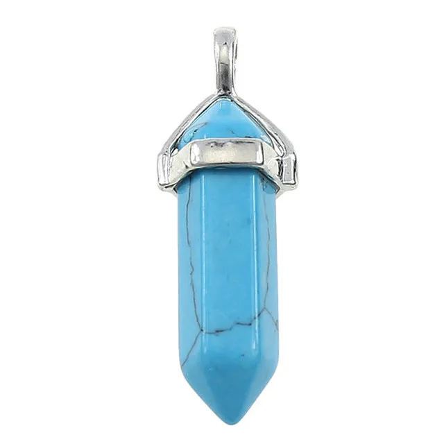 Natural Stone Pendants Point Pendants Charms pendants Quartz Opal Stone Chakra Pendant Jewelry Making Assorted Necklace