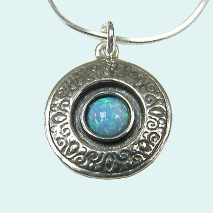 Necklace 925 Sterling Silver opal, necklace for woman, hippie necklace