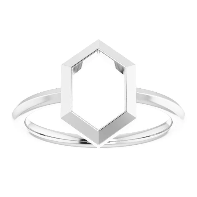 Negative Space Hexagon Ring