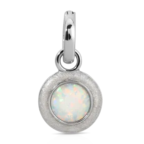 October Opal Birthstone Charm - Round