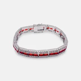 Onyx Radiance Red Cubic Zirconia Bracelet