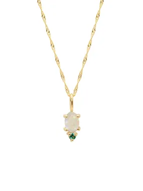 Opal & Emerald Pendant